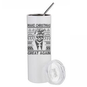 Make Christmas Great Again Funny Trump Ugly Stainless Steel Tumbler