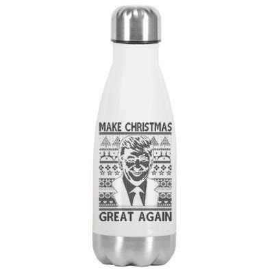 Make Christmas Great Again Funny Trump Ugly Stainless Steel Insulated Water Bottle