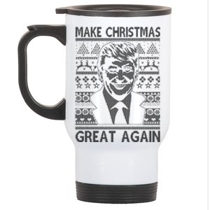 Make Christmas Great Again Funny Trump Ugly Stainless Steel Travel Mug