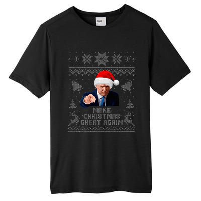 Make Christmas Great Again Donald Trump Holiday Tall Fusion ChromaSoft Performance T-Shirt