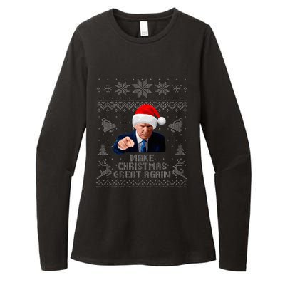 Make Christmas Great Again Donald Trump Holiday Womens CVC Long Sleeve Shirt