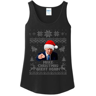 Make Christmas Great Again Donald Trump Holiday Ladies Essential Tank