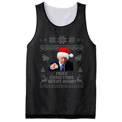 Make Christmas Great Again Donald Trump Holiday Mesh Reversible Basketball Jersey Tank