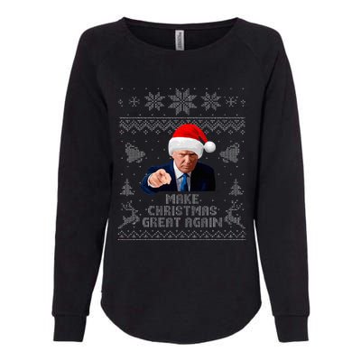 Make Christmas Great Again Donald Trump Holiday Womens California Wash Sweatshirt