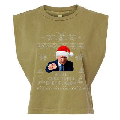 Make Christmas Great Again Donald Trump Holiday Garment-Dyed Women's Muscle Tee