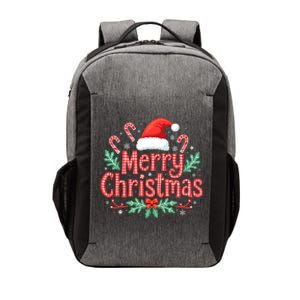 Merry Christmas Gifts Lights Red Santa Hat Vector Backpack