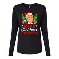 Make Christmas Great Again Funny Trump Ugly Christmas Sweate Womens Cotton Relaxed Long Sleeve T-Shirt