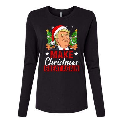 Make Christmas Great Again Funny Trump Ugly Christmas Sweate Womens Cotton Relaxed Long Sleeve T-Shirt