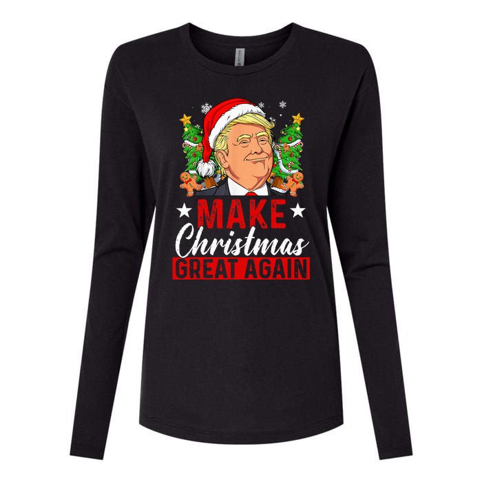 Make Christmas Great Again Funny Trump Ugly Christmas Sweate Womens Cotton Relaxed Long Sleeve T-Shirt