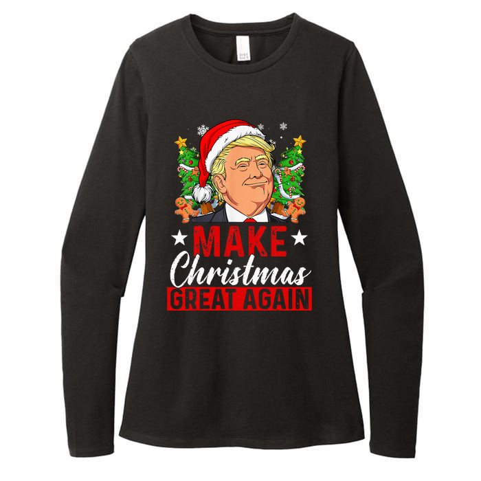 Make Christmas Great Again Funny Trump Ugly Christmas Sweate Womens CVC Long Sleeve Shirt