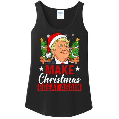 Make Christmas Great Again Funny Trump Ugly Christmas Sweate Ladies Essential Tank