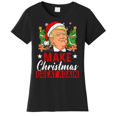 Make Christmas Great Again Funny Trump Ugly Christmas Sweate Women's T-Shirt