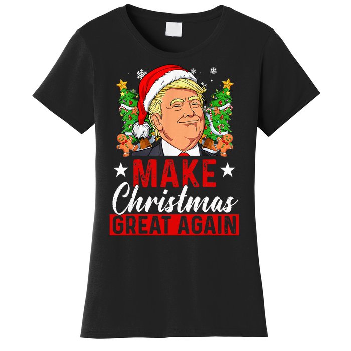 Make Christmas Great Again Funny Trump Ugly Christmas Sweate Women's T-Shirt