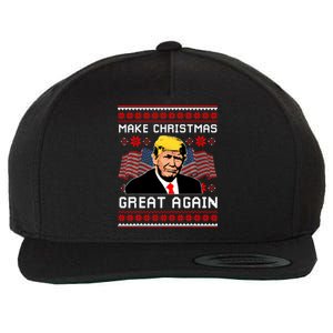 Make Christmas Great Again Trump Ugly Christmas Gift Wool Snapback Cap