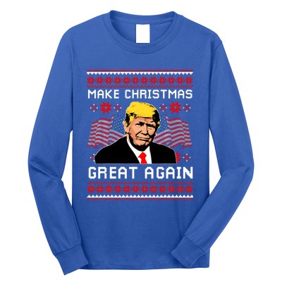 Make Christmas Great Again Trump Ugly Christmas Gift Long Sleeve Shirt