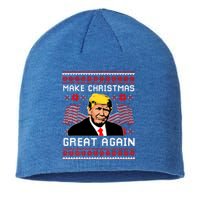 Make Christmas Great Again Trump Ugly Christmas Gift Sustainable Beanie