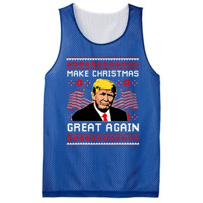 Make Christmas Great Again Trump Ugly Christmas Gift Mesh Reversible Basketball Jersey Tank