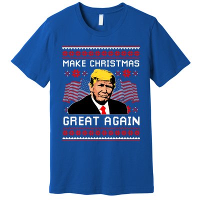 Make Christmas Great Again Trump Ugly Christmas Gift Premium T-Shirt