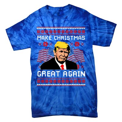 Make Christmas Great Again Trump Ugly Christmas Gift Tie-Dye T-Shirt