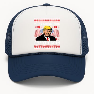 Make Christmas Great Again Trump Ugly Christmas Gift Trucker Hat