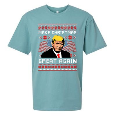 Make Christmas Great Again Trump Ugly Christmas Gift Sueded Cloud Jersey T-Shirt