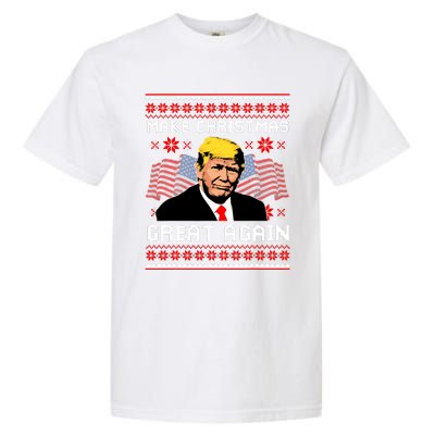 Make Christmas Great Again Trump Ugly Christmas Gift Garment-Dyed Heavyweight T-Shirt