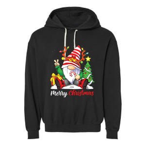 Merry Christmas Gnome Family Christmas Shirts For Women Garment-Dyed Fleece Hoodie