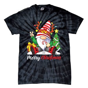 Merry Christmas Gnome Family Christmas Shirts For Women Tie-Dye T-Shirt