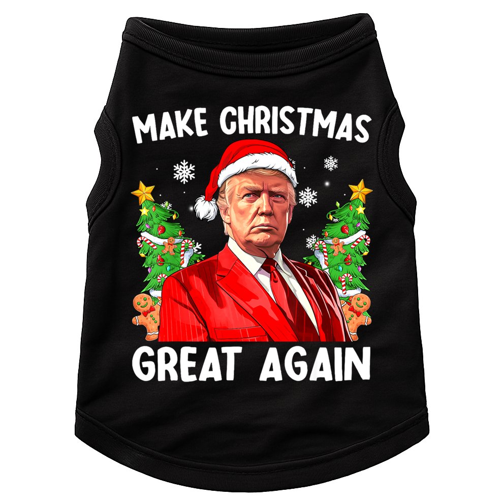 Make Christmas Great Again Funny Santa Trump 2024 Xmas Meaningful Gift Doggie Tank