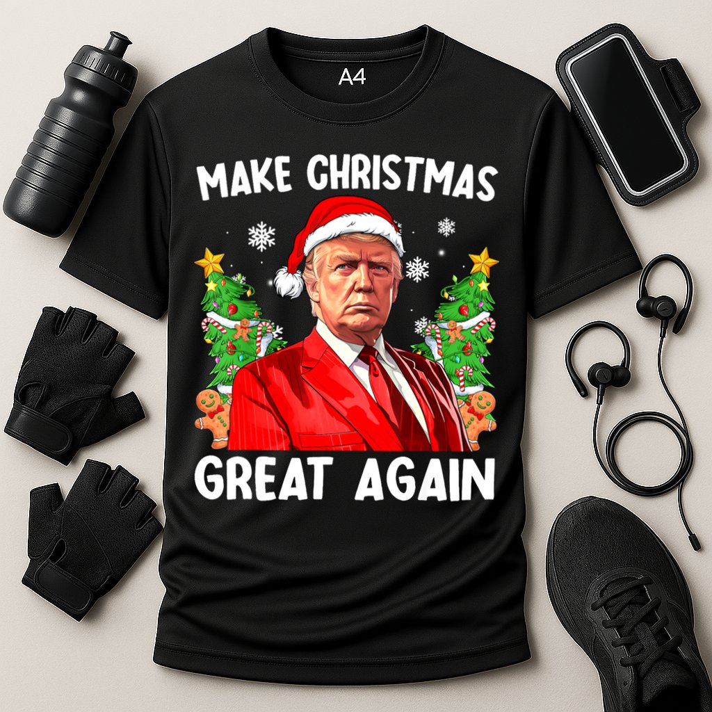 Make Christmas Great Again Funny Santa Trump 2024 Xmas Meaningful Gift Cooling Performance Crew T-Shirt