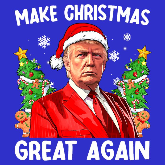 Make Christmas Great Again Funny Santa Trump 2024 Xmas Meaningful Gift Hoodie