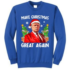 Make Christmas Great Again Funny Santa Trump 2024 Xmas Meaningful Gift Sweatshirt