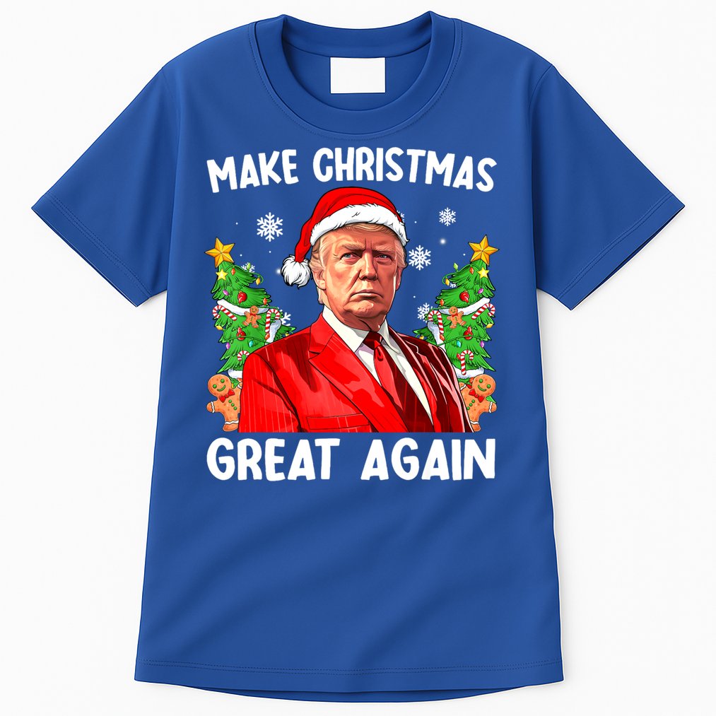 Make Christmas Great Again Funny Santa Trump 2024 Xmas Meaningful Gift Tall T-Shirt