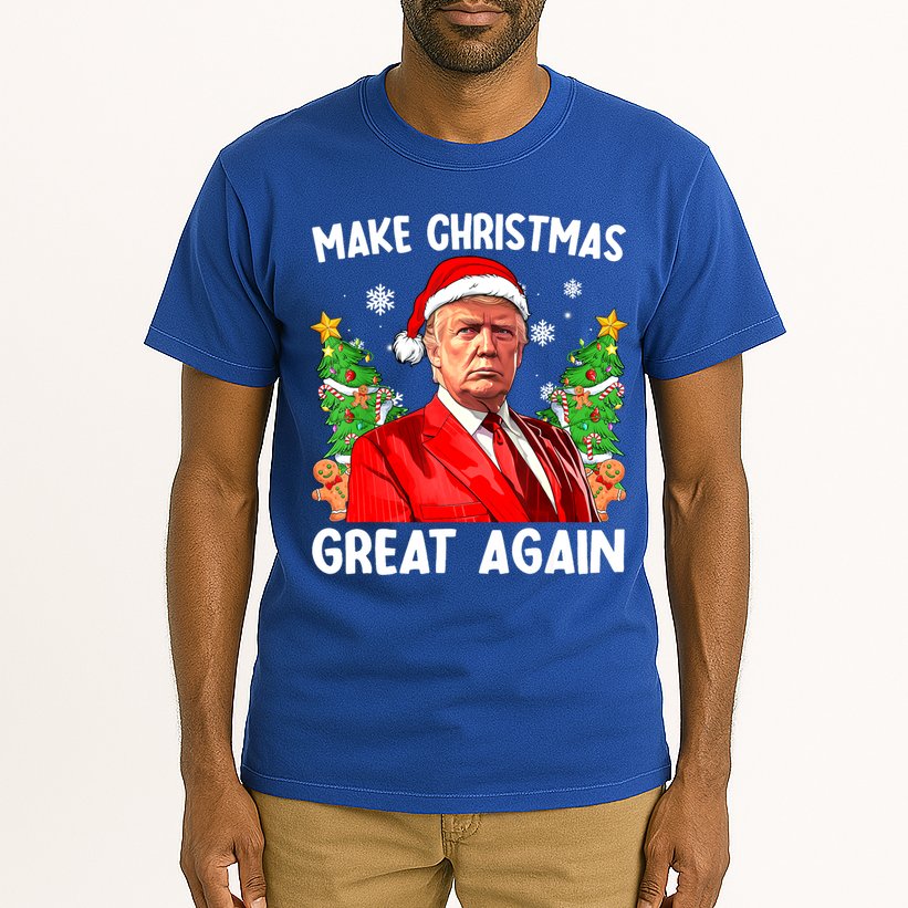 Make Christmas Great Again Funny Santa Trump 2024 Xmas Meaningful Gift Tall T-Shirt