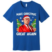 Make Christmas Great Again Funny Santa Trump 2024 Xmas Meaningful Gift Premium T-Shirt