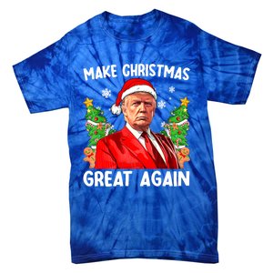 Make Christmas Great Again Funny Santa Trump 2024 Xmas Meaningful Gift Tie-Dye T-Shirt