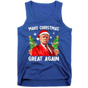 Make Christmas Great Again Funny Santa Trump 2024 Xmas Meaningful Gift Tank Top