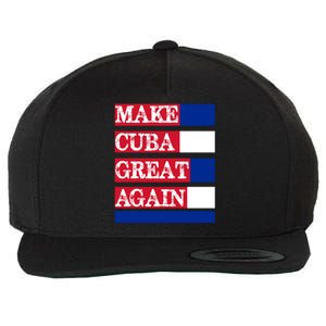 Make Cuba Great Again Cuban Flag Gift Wool Snapback Cap