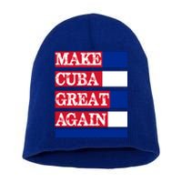 Make Cuba Great Again Cuban Flag Gift Short Acrylic Beanie