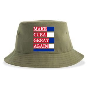 Make Cuba Great Again Cuban Flag Gift Sustainable Bucket Hat