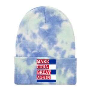 Make Cuba Great Again Cuban Flag Gift Tie Dye 12in Knit Beanie