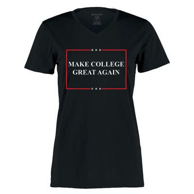 Make College Great Again Women's Momentum V-Neck T-Shirt