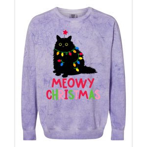 Meowy Christmas Gift Colorblast Crewneck Sweatshirt