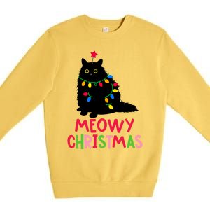 Meowy Christmas Gift Premium Crewneck Sweatshirt