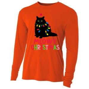 Meowy Christmas Gift Cooling Performance Long Sleeve Crew