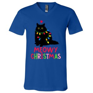 Meowy Christmas Gift V-Neck T-Shirt