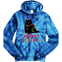 Meowy Christmas Gift Tie Dye Hoodie