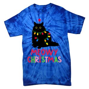 Meowy Christmas Gift Tie-Dye T-Shirt