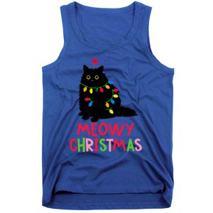 Meowy Christmas Gift Tank Top