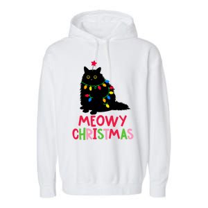 Meowy Christmas Gift Garment-Dyed Fleece Hoodie